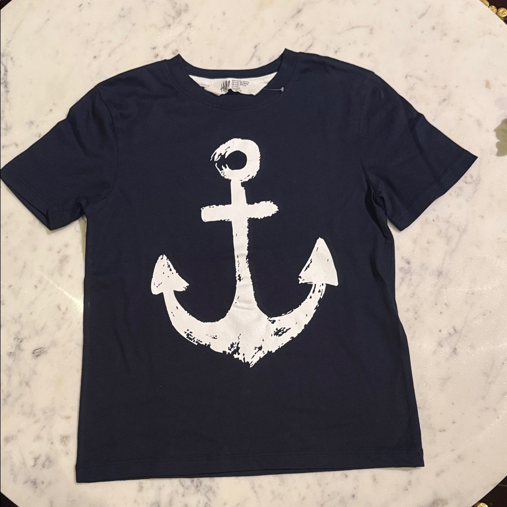 H&M Navy Blue Anchor T-Shirt